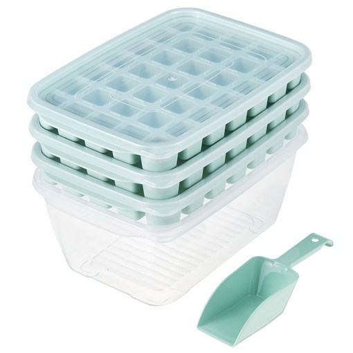 코멧 키친 사각 얼음 트레이 35구 3p  얼음통  스쿱 세트