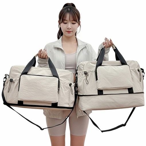 듀엘라 확장형 더플백 여행용 대용량 헬스 요가 필라테스 보스턴백 스포츠 여성 운동 기내용 캐리어 결합 보조 가방