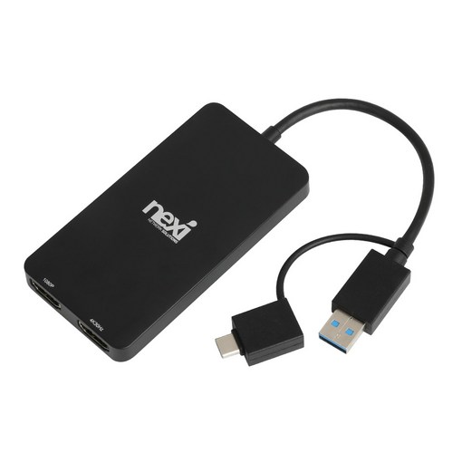 NEXI TypeC 3.1USBA3.0 to HDMI 듀얼 컨버터 NXU31302HD  NX1316, 1개