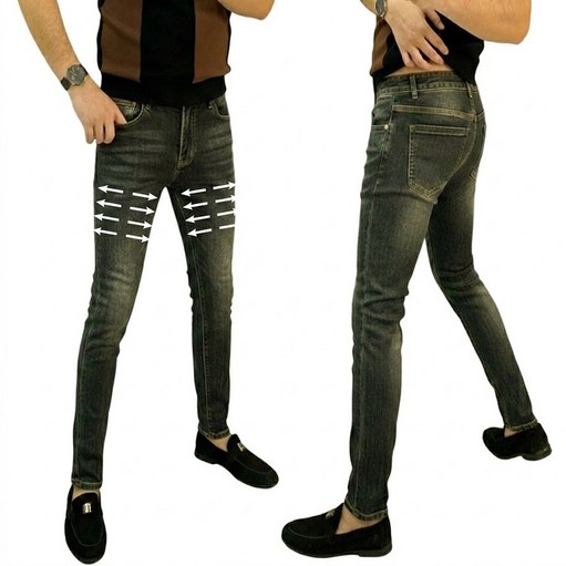 빈티지 슬림핏 데님팬츠 남자 청바지 워싱 청 슬림스키니핏