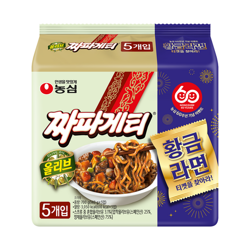 농심 짜파게티 140g, 5개