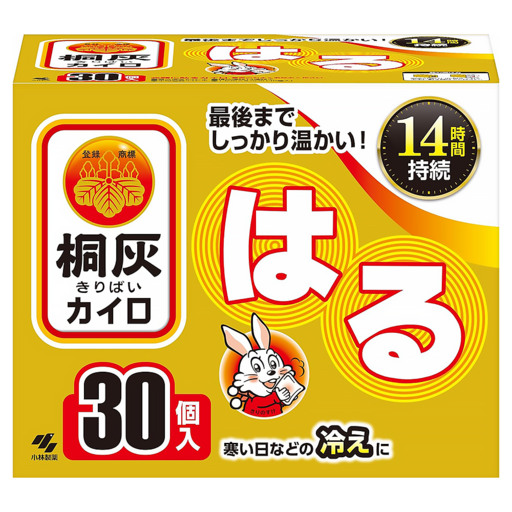 KOBAYASHI 小林製藥 桐灰 小白兔 貼式暖暖包 Set 持久溫暖 持續發熱可達14小時 最高溫度63℃ 平均溫度53℃, 1盒