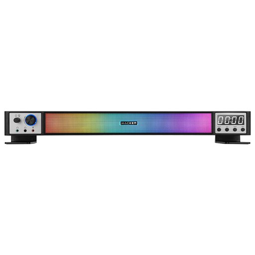 앱코 hacker RGB 디지털 시계 사운드바 2ch 스피커, S1400