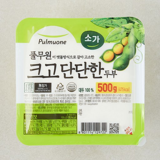 풀무원 크고 단단한 두부 500g 건강한 맛의 완벽한 선택