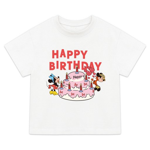 Little rabbit 兒童用 透氣 Family D 生日快樂 短袖 T恤