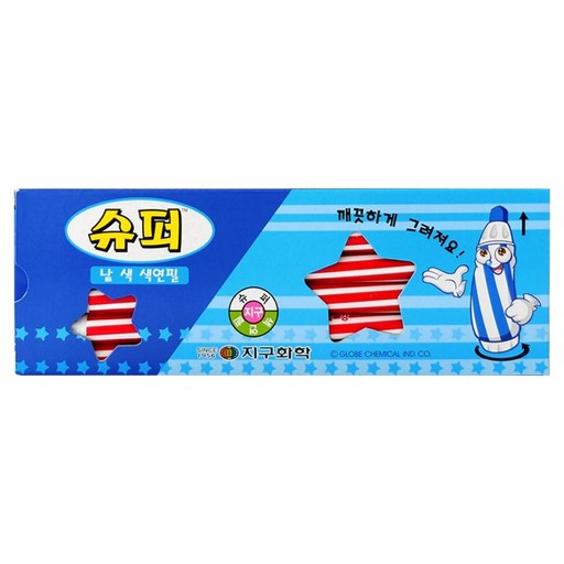 지구화학 슈퍼색연필 낱색 빨강 12p