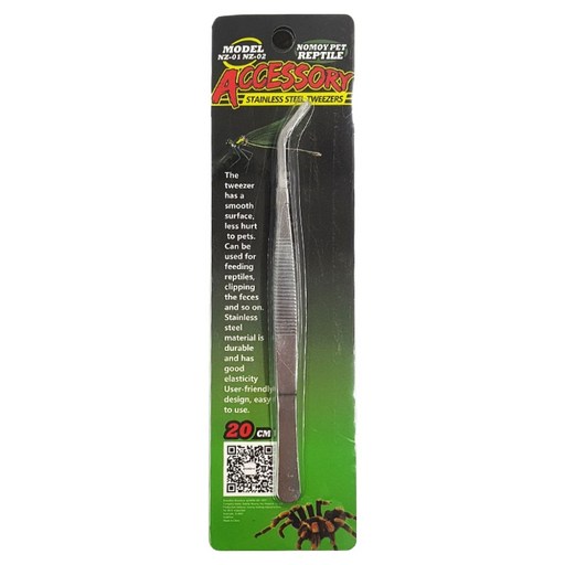 노모이펫 NZ-02 스테인레스 파충류 피딩 핀셋 곡형 20Cm