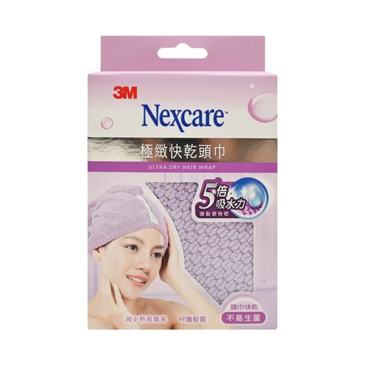 3M Nexcare 極緻快乾頭巾 64*25cm, 粉紫色, 1盒