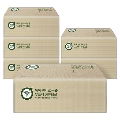 깨끗한나라 뽑아쓰는 키친타올 100매 6박스
