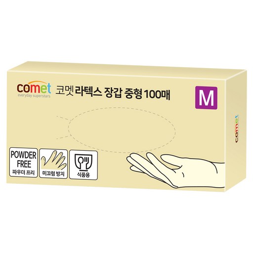 코멧 라텍스장갑 100매입
