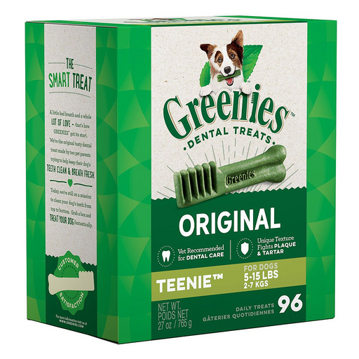 Greenies 健綠 潔牙骨 2~7kg 迷你犬專用 96支, 原味, 27oz, 1盒