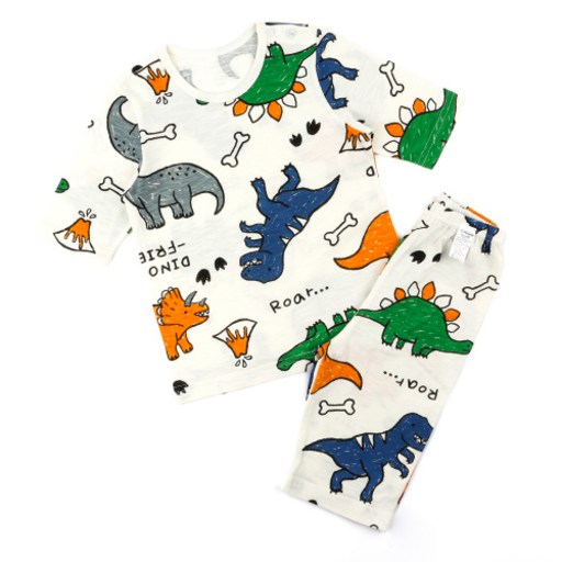 Maykids 男童 Dino Friend 七分竹節棉家居服套裝