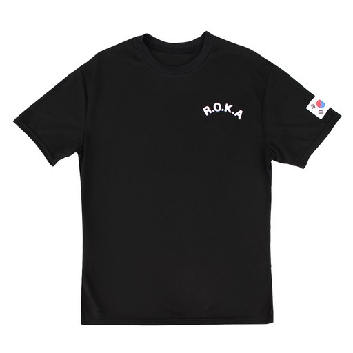 WhoArmy 男女通用 涼感 透氣 Cool Dry ROKA 短袖T恤, 黑色