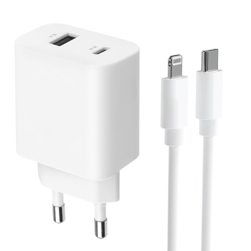 모잇 PD25W 2포트 PPS 초고속충전기와 8핀 라이트닝 아이폰 케이블 1.3m 완벽한 속도와 편리함의 조화