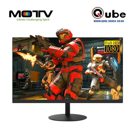 QUBE MOTV M2702LED 75 HDMI 베젤리스 무결점 27인치 IPS 패널 FHD 사무용 가정용 인강용 게이밍 컴퓨터 모니터