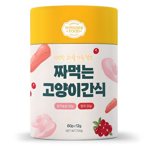 원더푸드 짜먹는 고양이 간식 60p