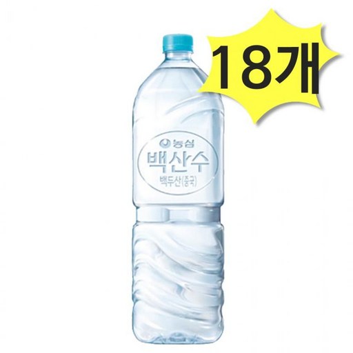 농심 백산수 무라벨 2L x 18개 생수 물2리터