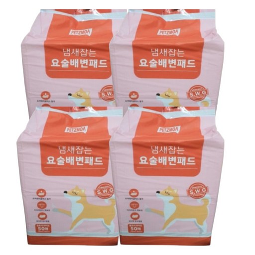 페츠모아 요술 배변패드 울트라 와이드 50매X4팩, 총 200매, 4개