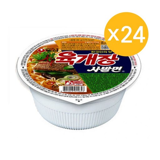 농심 육개장 사발면 86g  24개
