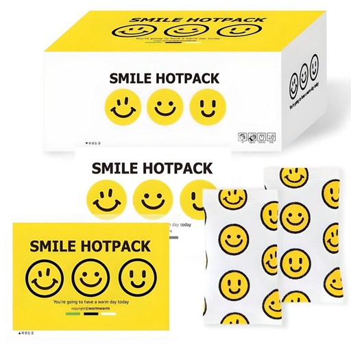 스마일 핫팩 미니 어린이 휴대용 귀여운 손난로