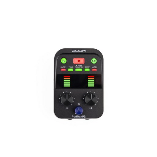 ZOOM P2 AI USB USB 줌 팟캐스트 레코더 블랙 손바닥 사이즈 노이즈 감소 기능