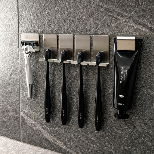 홈튜디오 패밀리 스텐 칫솔꽂이 4인 세트, 패밀리세트, 1세트