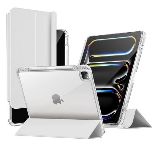 와이드 클리어 아이패드 슬라이드 세로거치 고광택 투명케이스 아이패드 7 8 9 10 에어 6 5 4 프로11 프로13 12 호환 애플펜슬 충전 수납 홀더