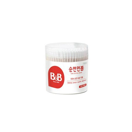 비앤비 원형 유아용 면봉 200개 1개 안전하고 편리한 아기용품