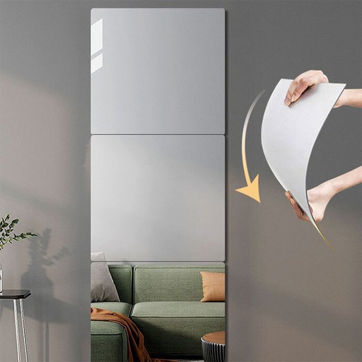 투명 아크릴 거울 6종 규격 슬림두께 부착형 선명한 다용도 벽걸이 인테리어