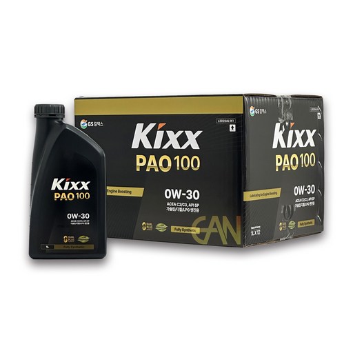 킥스파오 Kixx PAO100 0W30 구 PAO1 0W30 가솔린 디젤 LPG 겸용 엔진 오일, 0w30, 8개, 1L