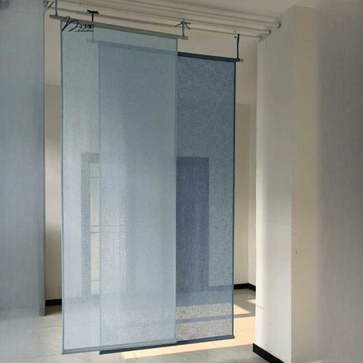 일본식 모시 커튼 조각보 여름 가림막 카페