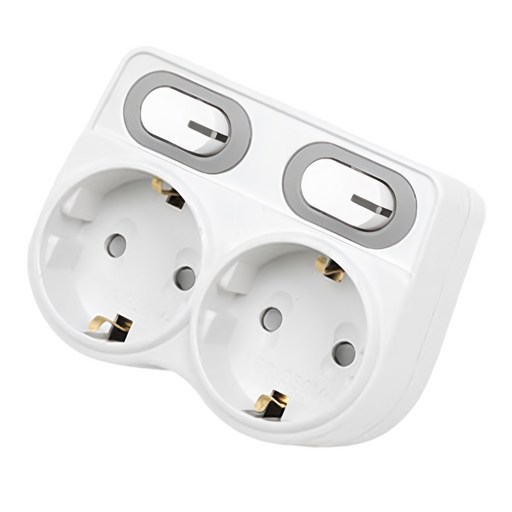 에코파워탭 국내 제조 LED 절전형 L자형 멀티탭 2구 EPM-402L