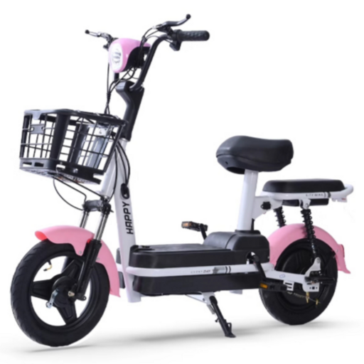 코알라이프 전기스쿠터 오토바이 바이크 리튬배터리 분리가능한 2인승 여성용 미니 전기자전거, 핑크48V12Ah, 하이텐강