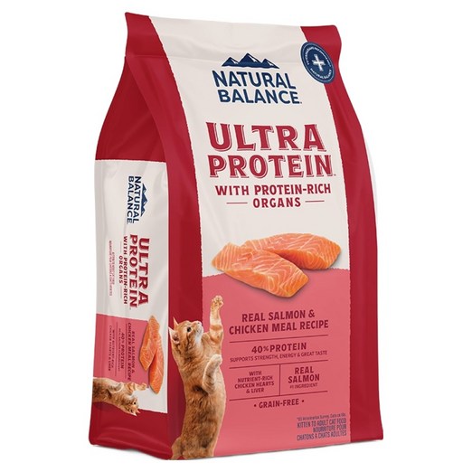 내추럴발란스 전연령 울트라 프로틴 리얼 캣 레시피 건식사료, 닭연어, 4.54kg, 1개