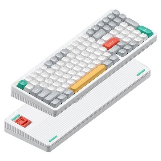 누피 한영 각인 유무선 기계식 키보드, 맥스적축, Halo96 V2 IO, 아이오닉 화이트