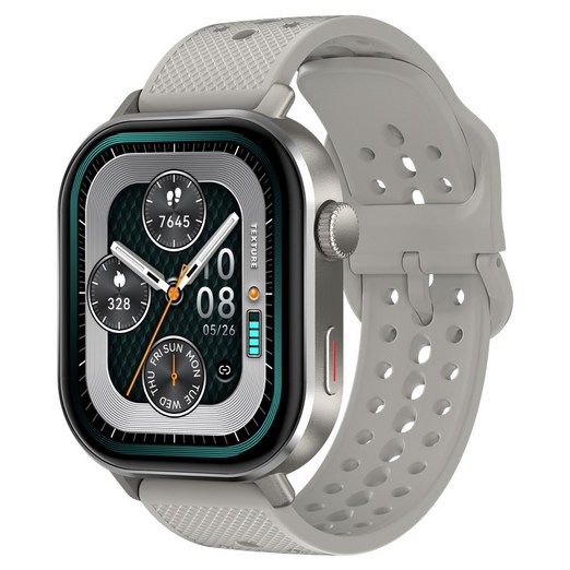 WAPiK 블루투스 스마트워치 ST60 AMOLED 2.13인치 GPS 아웃도어 운동 스포츠시계, 실버, 5.4cm, GPS  블루투스