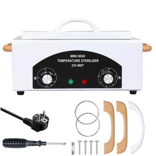 Mochae 고온 멸균기 대용량 소독기 네일 미용 도구 다용도 미니 소독기 의료 치과 구강 장비 살균기 미용실 헤어샵 ﻿, 360T