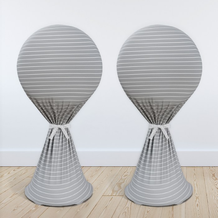 탐사 스트라이프 스판 선풍기 커버 전기종 가능 2개입, 그레이