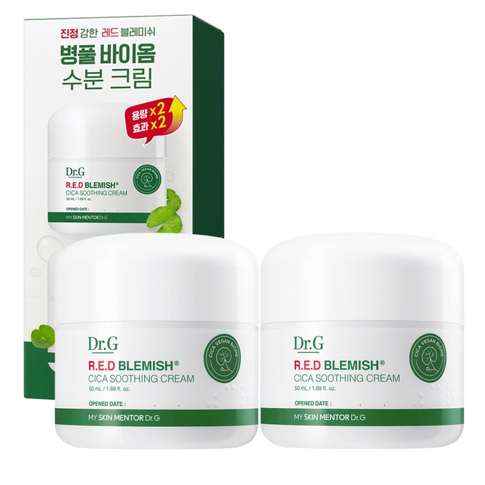 닥터지 레드 블레미쉬 시카 수딩 크림, 50ml, 2개