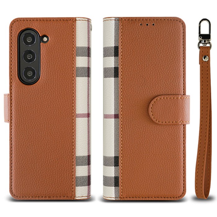 심플리로어 VERA 레더 휴대폰 케이스  손목 스트랩 세트