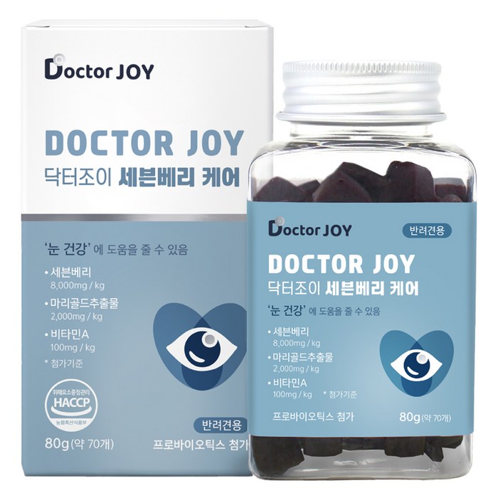 닥터조이 강아지 케어 영양제, 70정, 눈물개선눈건강, 1개
