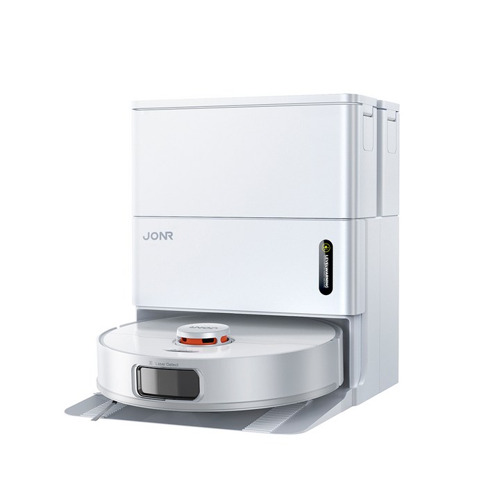 JONR 로봇청소기 T5 PRO GEN 2 열풍건조 자동세척 올인원 자동먼지비움, 화이트, T5 Pro Gen 2