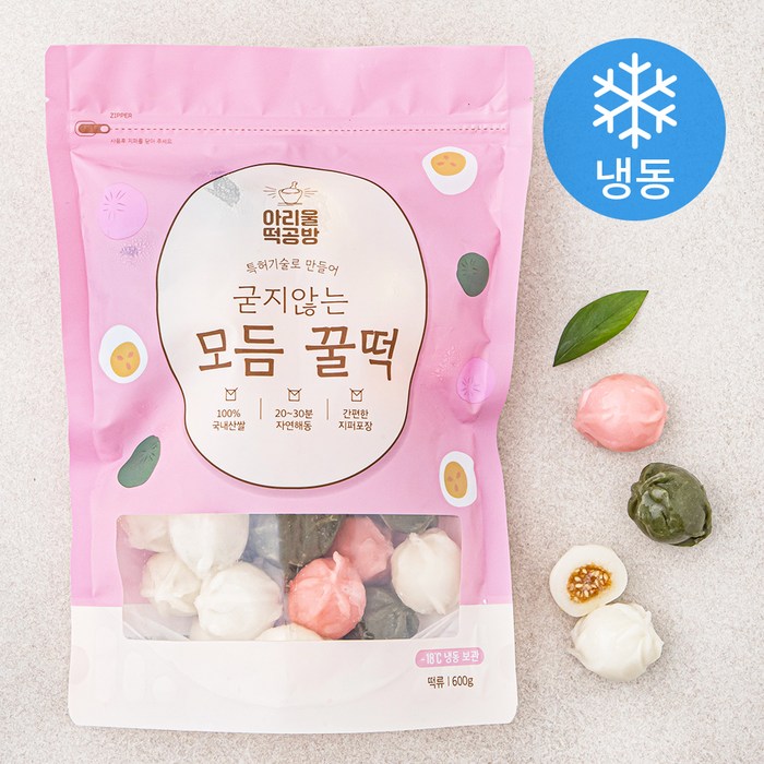 아리울떡공방 굳지않는 모듬 꿀떡 냉동, 600g, 1개입, 1개