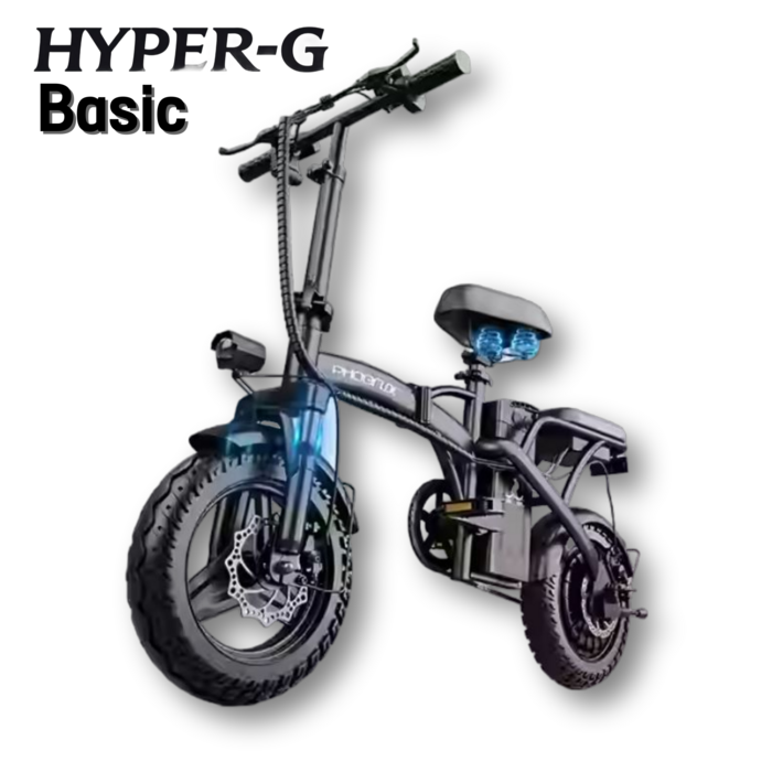 HyperG 전기 자전거 접이식 성인용 고성능 전동 자전거 48V 리튬 배터리 장거리 주행 초경량 출퇴근 캠핑 배달용 여행용, 프리미엄, 하이텐강