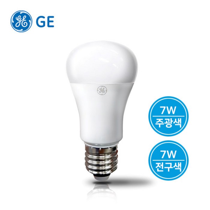 GE LED 전구 7W LED7-A60-830-100-240V-E27