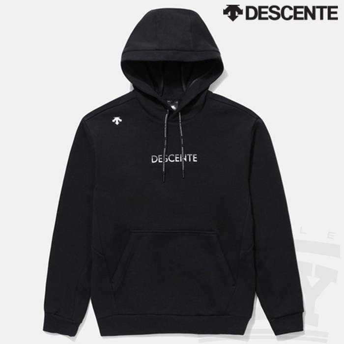 데상트  에센셜 에코테리 후드티 SP123UHD11 BLK