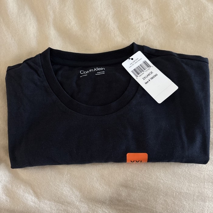 켈빈클라인 남성 스무스 코튼 리퀴드 터치 크루넥 티셔츠 블랙 뷰티 2XL 5359944