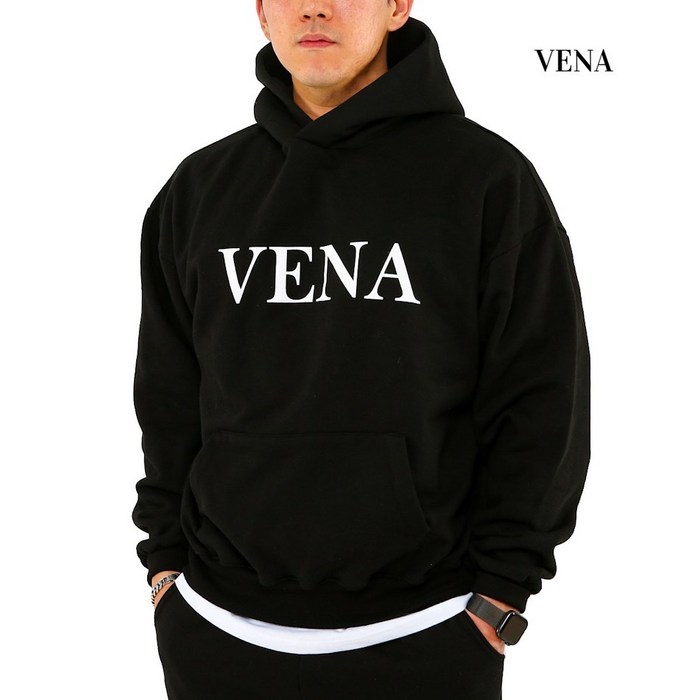VENA 로고 짐웨어 오버핏 후드티 어깨넓어보이는옷 헬스복 머슬핏후드티