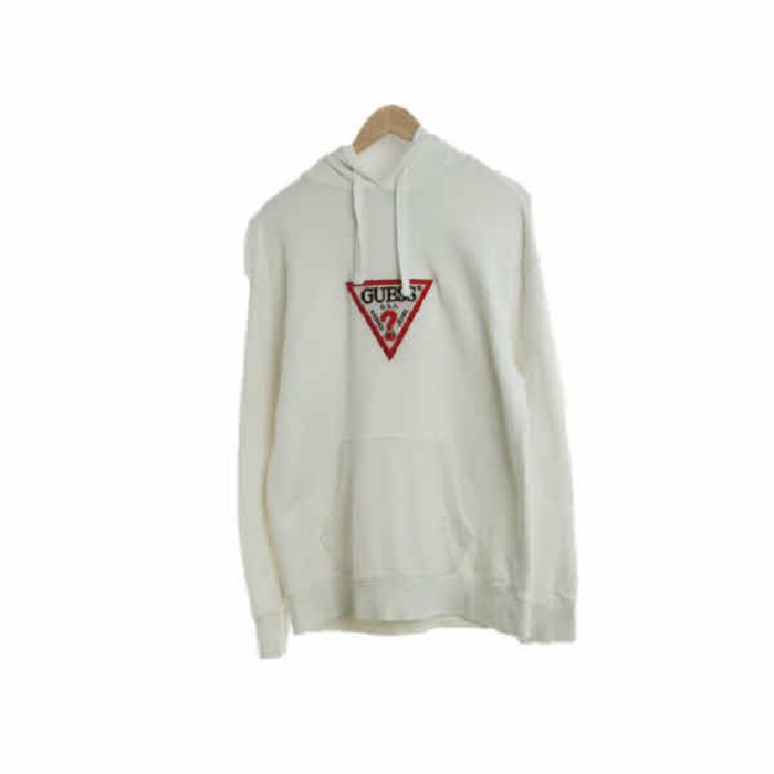 게스 8902 Guess 화이트 면 빅패치로고후드티 L 게스 8902 Guess 화이트 면 빅패치로고후드티 L