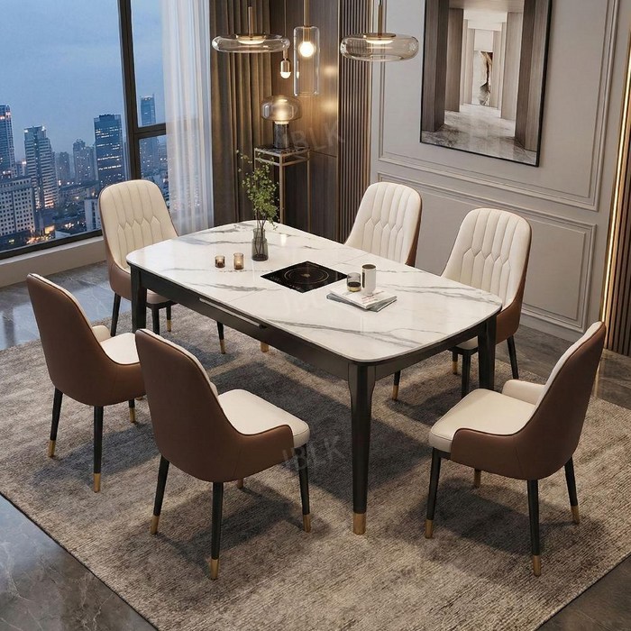 모듈리프 인덕션 식탁 확장형 세라믹 테이블 4인용